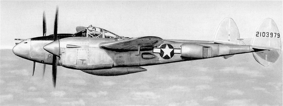 P-38J Lightning - Factory Fresh - Chris Gray Pencil Drawing