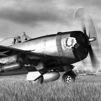 Capt. David Baumeister - P-47D Thunderbolt - The Shawnee Kid III - 9th Air Force - 365th Fighter Group