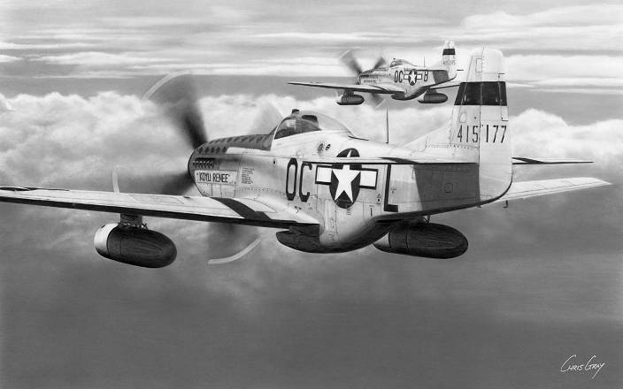 Lt. Glenn Crum - P-51D Mustang - Koyli Renee - USAAF - 8th AF - 356th FG - 359th FS